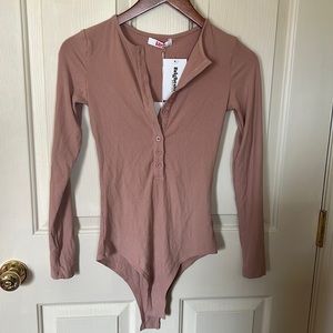 Nausea Crew Neck Button Down Bodysuit